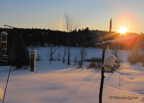 image of sunrise and sundog